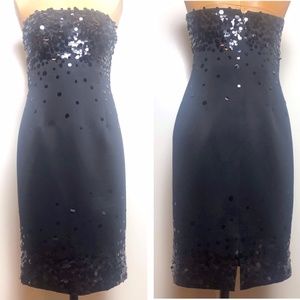 [4] Calvin Klein Black Sequined Formal Sheath Dress - LIKE NEW